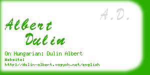 albert dulin business card